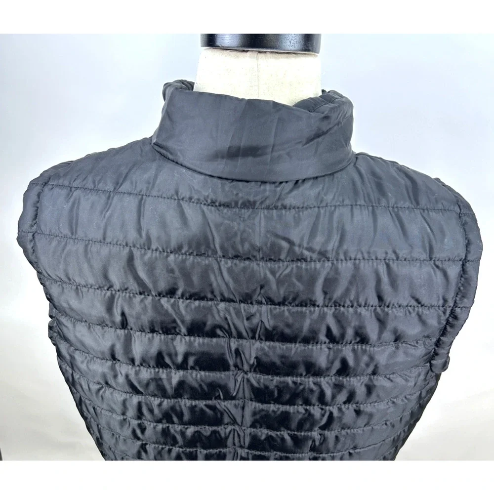 Mens Jackson Hole Puffer Quilted Vest Zipper Front Outerwear Pockets Black Large